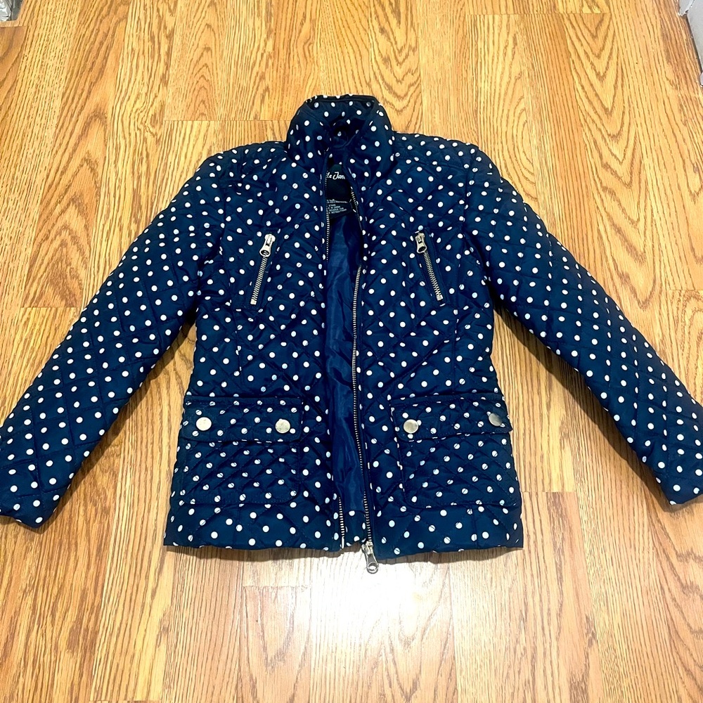 New with tags removed Me Jane girls light weight polka dot quilted jacket